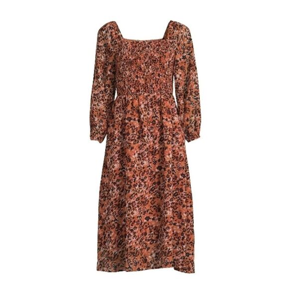 Women's Khaleesi Square Neck Lightweight Midi Dress Size M - Picture 1 of 5